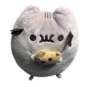 GUND Pusheen Snackable Cookie Plush Gray Tabby Cat Stuffed Animal 9.5 inch